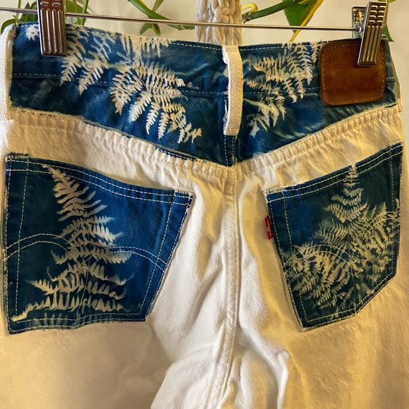 Women's Custom Fern Cyanotype Jeans (Levi's) - Picture 5 of 7